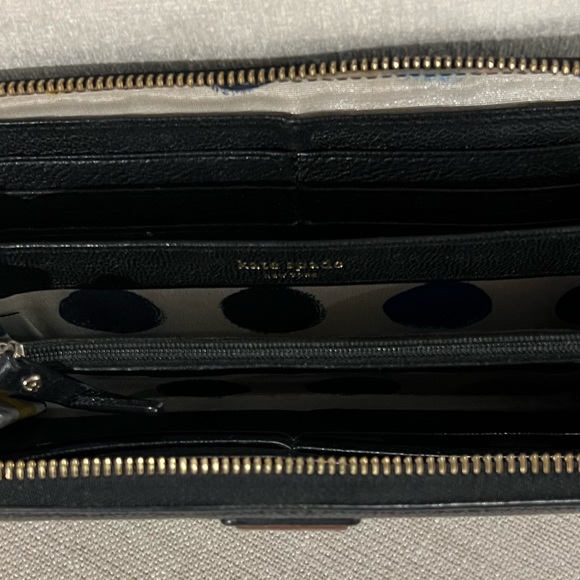 Kate Spade Continental Zip-around Black Leather Wallet - Picture 10 of 13